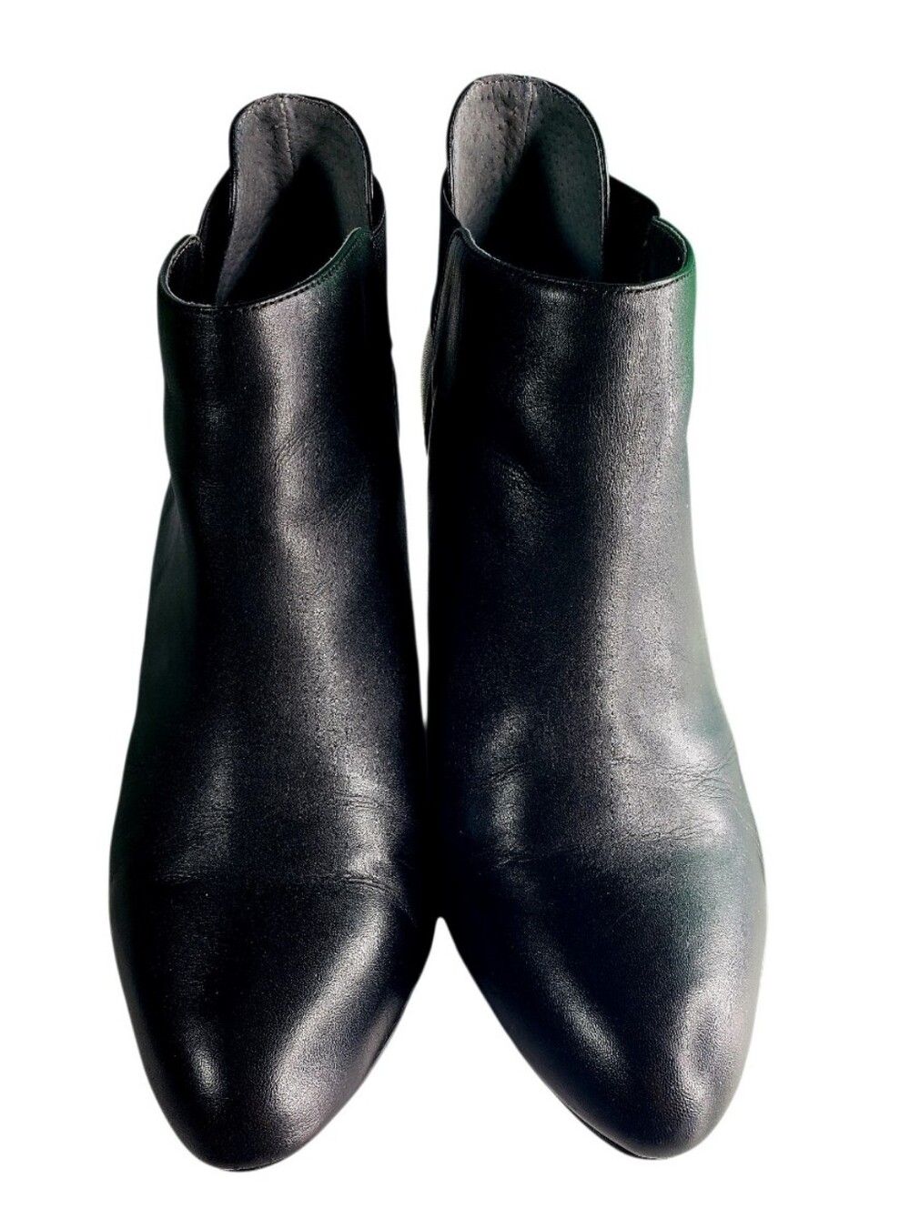 Adrienne Vittadini Leather Cutout Slip-on Stiletto Heel Bootie 8 Chic Date Event
